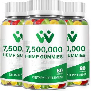 Wachray Organic Hemp Gummies (3 packs) 7,500,000 High Strength  - High Potency Hemp Oil Infused Gummiеs - Natural Hemp Candy  Supplements - 240 Gummiеs.