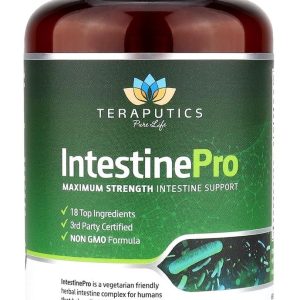 Teraputics Pure Life - IntestinePro - Gut Health Supplement with  Non-GMO Wormwood, Black Walnut, Clove, Pumpkin Seed + 14 More  Premium Ingredients - Natural Support for Humans - 60 Vegetarian  Capsules